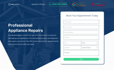 sigmappliances.com screenshot
