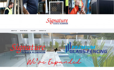 signatureglass.com.au screenshot