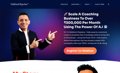 siddharthrajsekar.com screenshot