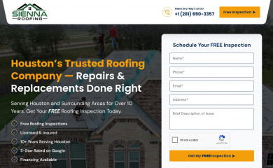 siennaroofing.com screenshot