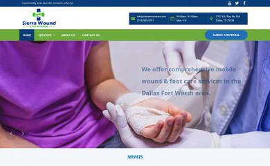 sierrawoundcare.com screenshot