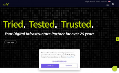 sifytechnologies.com screenshot