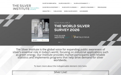 silverinstitute.org screenshot