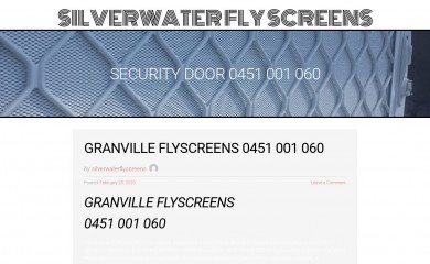 silverwater-flyscreens.com.au screenshot