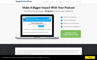 simplepodcastpress.com screenshot