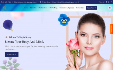 simplybeautymidlandgate.com.au screenshot