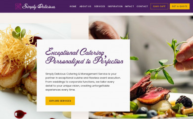 simplydcatering.com screenshot