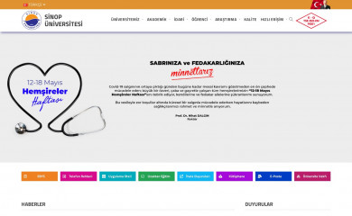 sinop.edu.tr screenshot