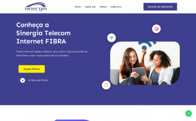 sinergiatelecom.com.br screenshot