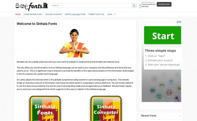 sinhalafonts.lk screenshot