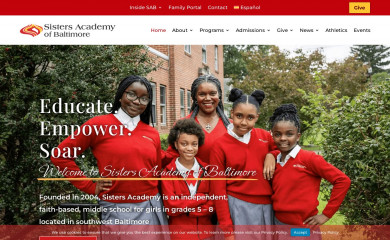 sistersacademyofbaltimore.org screenshot