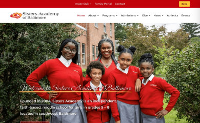 sistersacademyofbaltimore.org screenshot