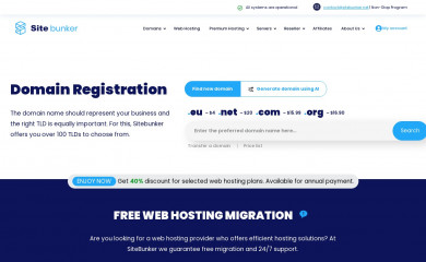 sitebunker.net screenshot