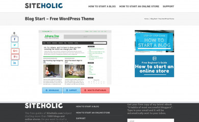 https://siteholic.com/blog-start/ screenshot