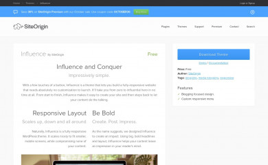 https://siteorigin.com/theme/influence/ screenshot