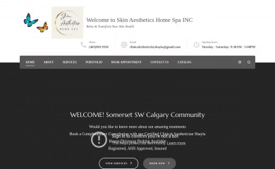 skinaestheticshomespa.com screenshot
