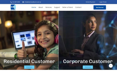 skybroadband.com.np screenshot