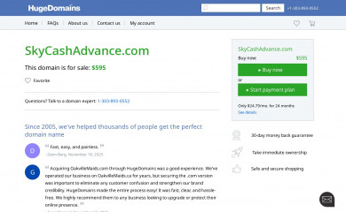 skycashadvance.com screenshot