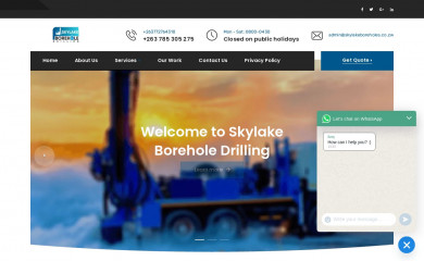 skylakeboreholes.co.zw screenshot