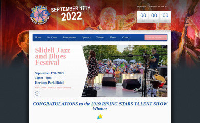 slidelljazzandblues.com screenshot