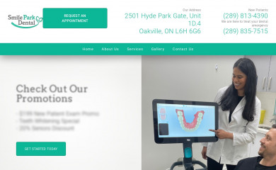 smileparkdental.ca screenshot