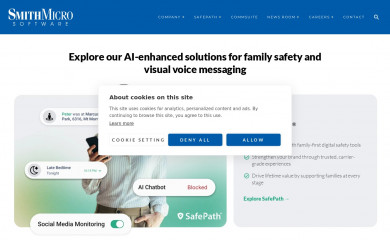 smithmicro.com screenshot