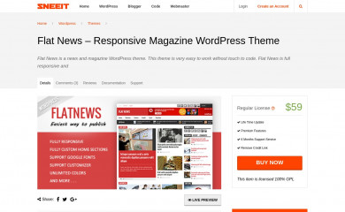 https://sneeit.com/flat-news-responsive-magazine-wordpress-theme screenshot