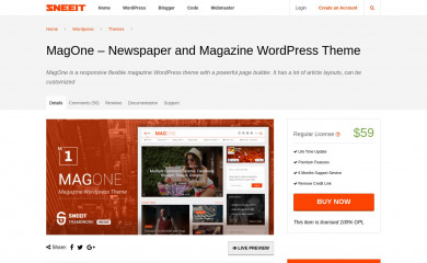 https://sneeit.com/magone-newspaper-and-magazine-wordpress-theme/ screenshot