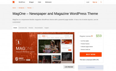 https://sneeit.com/magone-newspaper-and-magazine-wordpress-theme/ screenshot