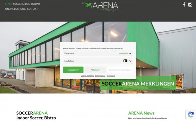 soccerarena-merklingen.de screenshot