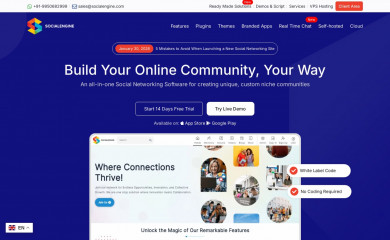 socialengine.com screenshot