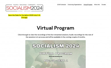 socialismconference.org screenshot