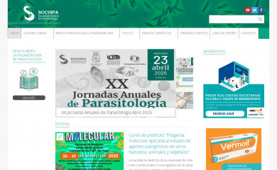 sociedadchilenaparasitologia.cl screenshot