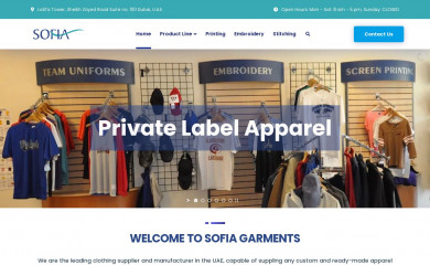 sofiagarments.com screenshot