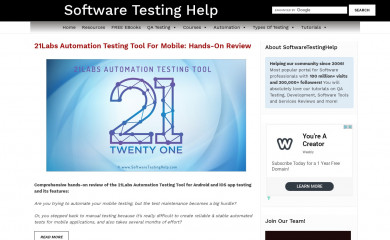 softwaretestinghelp.com screenshot