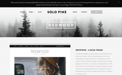 http://solopine.com/theme/redwood screenshot