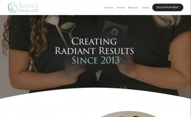 solaceskinandlaser.com screenshot