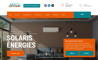 solaris-climatisation.fr screenshot