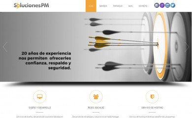 solucionespm.com screenshot