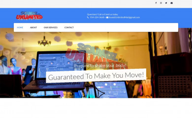 soundzunlimitedinc.com screenshot