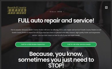 southcountybrakes.com screenshot