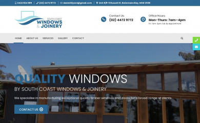 southcoastwindowsandjoinery.com.au screenshot