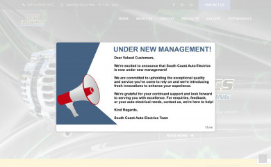 southcoastautoelectrics.com.au screenshot