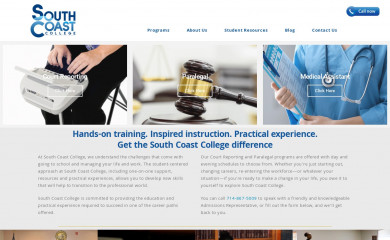southcoastcollege.edu screenshot