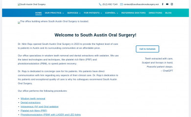 southaustinoralsurgery.net screenshot
