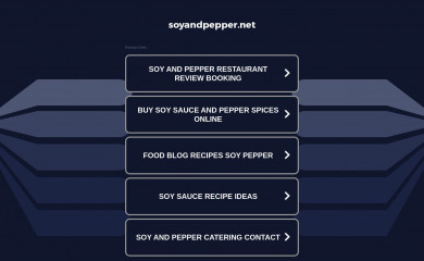 soyandpepper.net screenshot