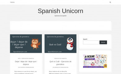 spanishunicorn.com screenshot