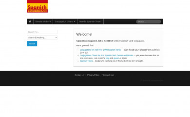 spanishconjugation.net screenshot