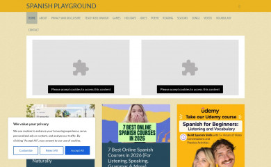 spanishplayground.net screenshot