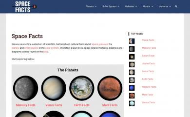 space-facts.com screenshot